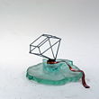 Opengewerkte diamant op glas - schaalmodel